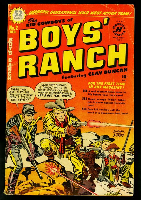 Boys Ranch 2 1950 Simon And Kirby Cover Harvey Western Vg 1950