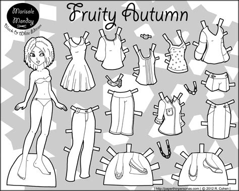 Marisole Monday Fruity Autumn • Paper Thin Personas Paper Dolls