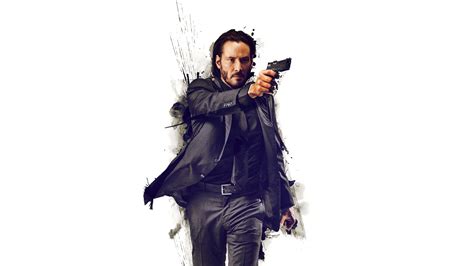 Keanu Reeves With A Gun John Wick Hd Desktop Wallpaper Widescreen