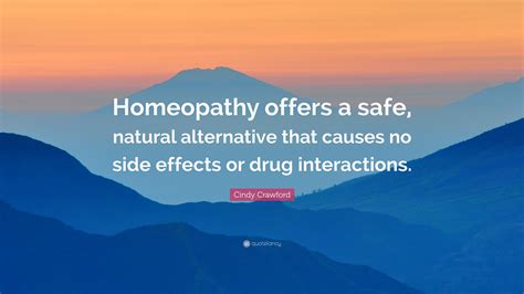 Cindy Crawford Quote Homeopathy Offers A Safe Natural Alternative