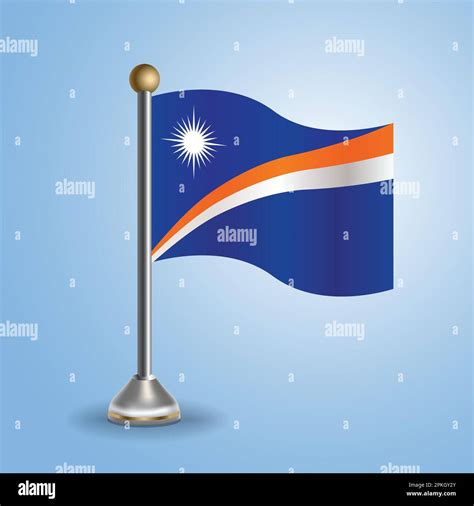 state table flag of marshall islands national symbol vector illustration stock vector image