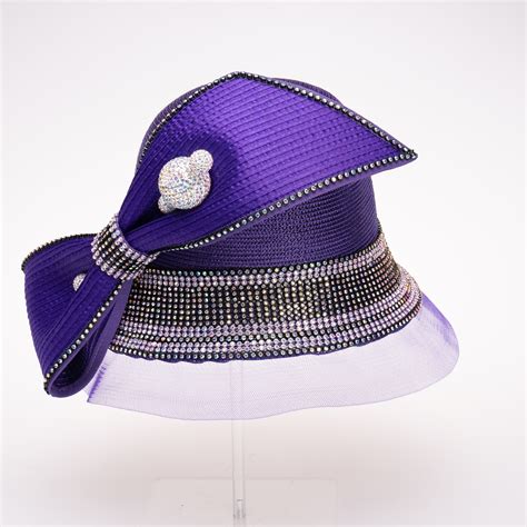 Lilac Crinoline Brim Added To This Luxury Hat With Satin Bow And