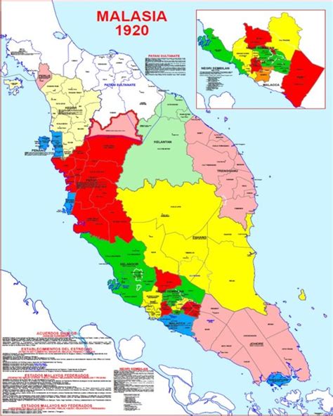 Hisatlas Map Of The Malay Peninsula 1920