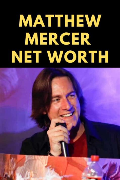 Matthew Mercer Net Worth And Bio Net Worth Matthews Mercer