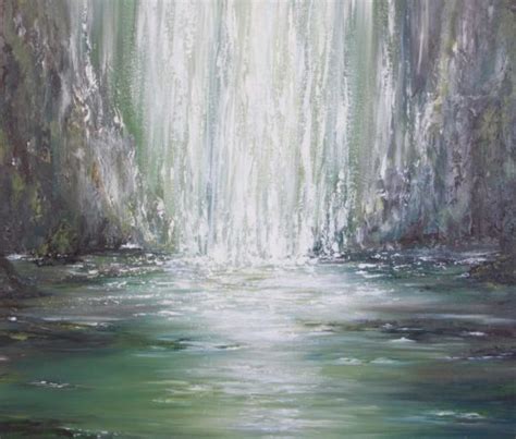Sacred Falls Hawaiian Waterfall Painting Liz W Fine Art
