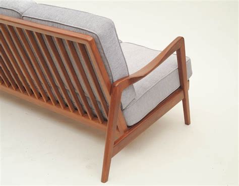 37.4'' h x 79.5'' w x 41.8'' l. Dux Mid Century Scandinavian Design Wood Frame Sofa, 1960s ...