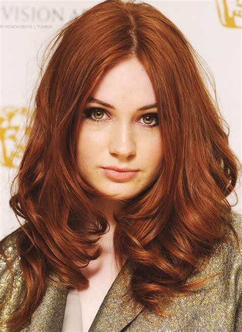 Wavy Auburn Lace Front 16 Layered Online Karen Gillan Wigs With Images