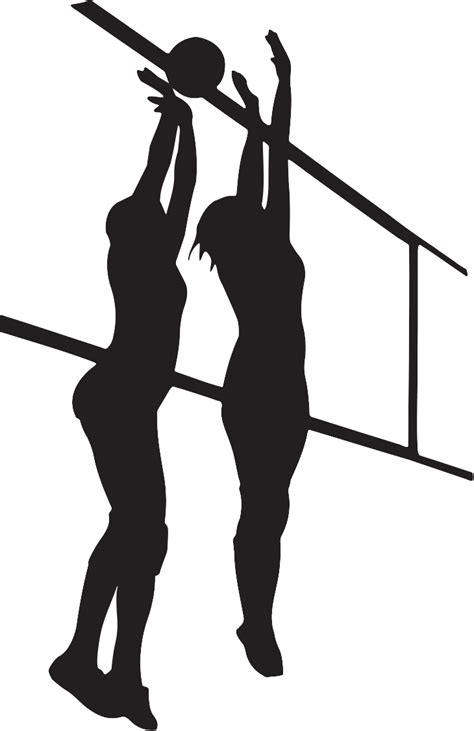 Volleyball Silhouette Shadow Clip Art Volleyball Setter Png Download
