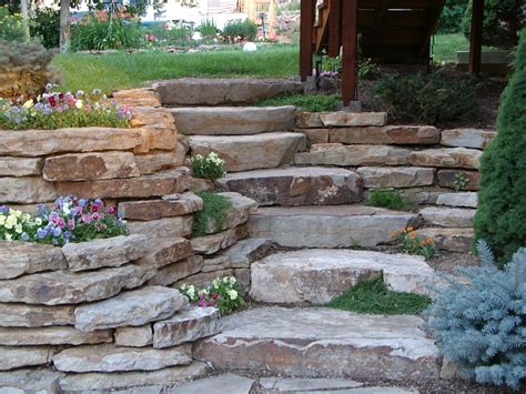 Stone Retaining Wall And Stairs Magic Masonry