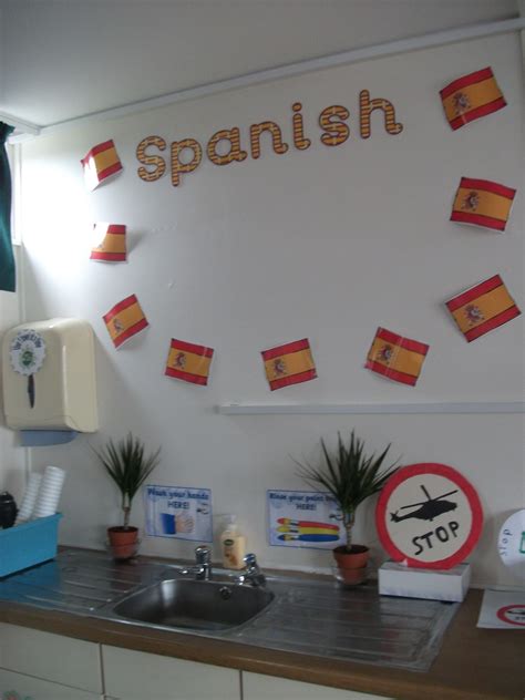 Spanish Display Board Spanish Classroom Classroom Decor Middle Classroom Decor Themes