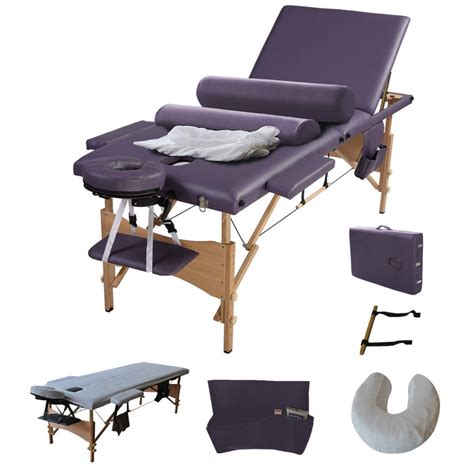 3 Section Cheap Wooden Portable Massage Bed With Accessory Set View