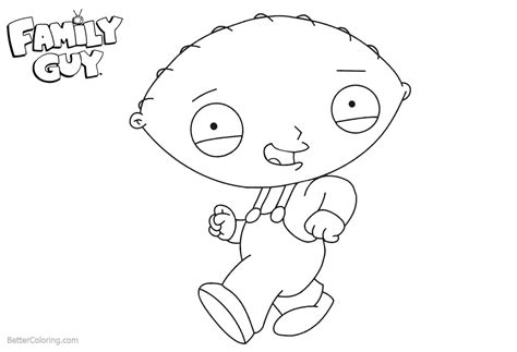 Download en print deze stewie family guy kleurplaten gratis. Family Guy Coloring Pages Stewie is Dancing - Free ...