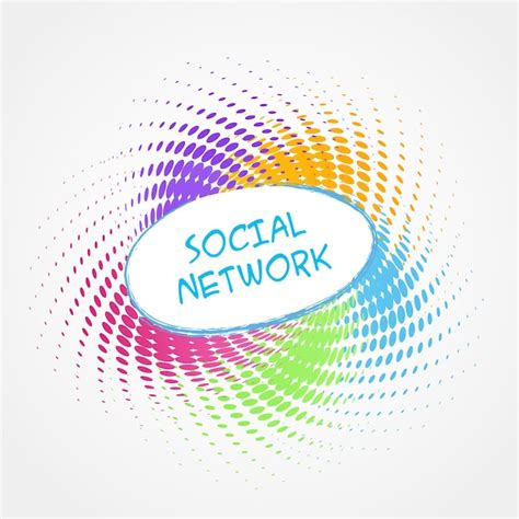 Free Vector Colorful Social Network Design