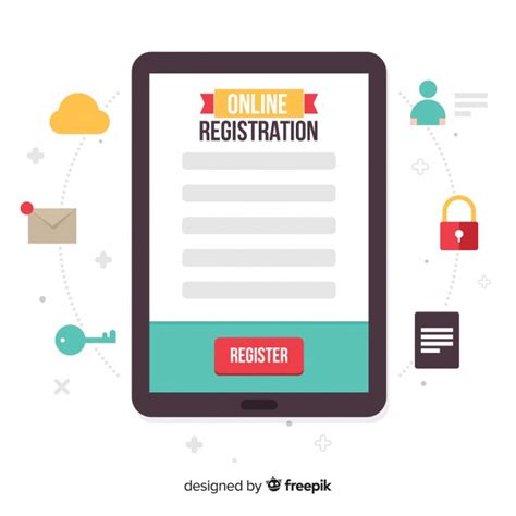 Register Online Icon At Collection Of Register Online