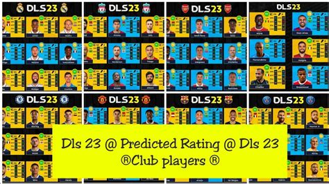 Dls 23 Predicted Players Rating 7 Clubs Players Rating Dls 23 Dls