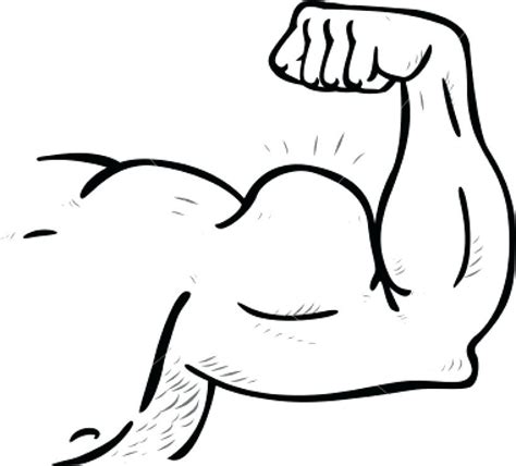 Two Arm Muscle Coloring Coloring Pages