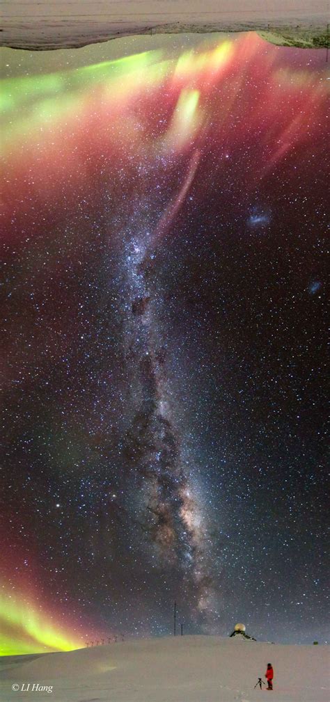 Apod 2015 July 27 Milky Way And Aurora Over Antarctica