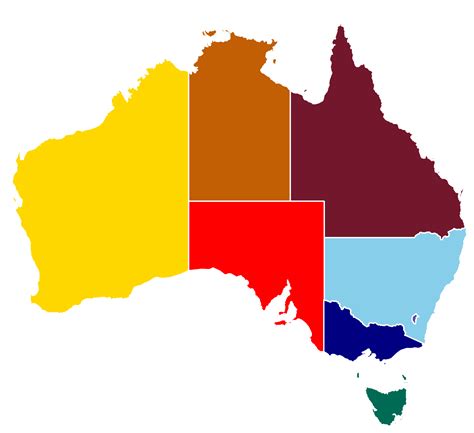 Australian States And Territories Chief Primary Colours Australian