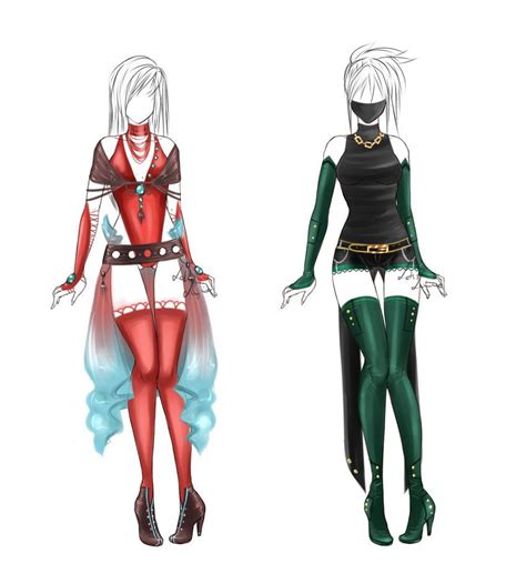 Set Of Outfits 2 Closed By Lotuslumino On Deviantart Ninja Outfit