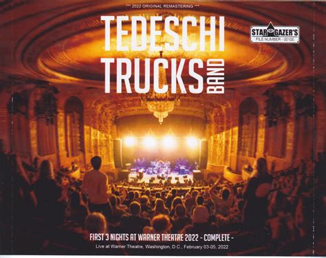 Tedeschi Trucks Band First 3 Nights At Warner Theatre February 35 2022 Limited Edition