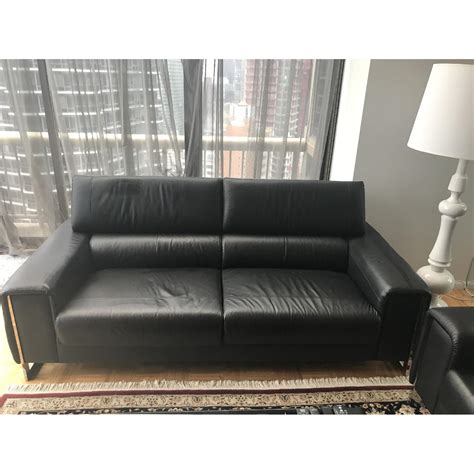 Modani Modern Italian Leather Sofa W Adjustable Back Aptdeco