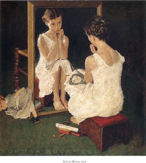 Girl At Mirror 1954 Norman Rockwell