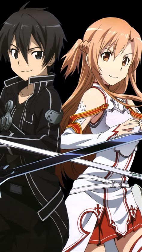 Woman with brown haired anime wallpaper, anime girls, long hair. Sword Art Online.Kirito Samsung Galaxy Note2 N7100 ...