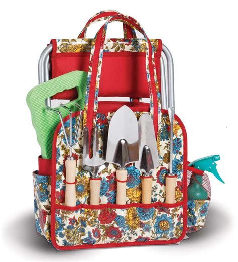 Luckily garden totes are affordable, so you can even buy more than one if you need to! Floral Garden Tote and Tools Set | Yard & Garden Decor ...