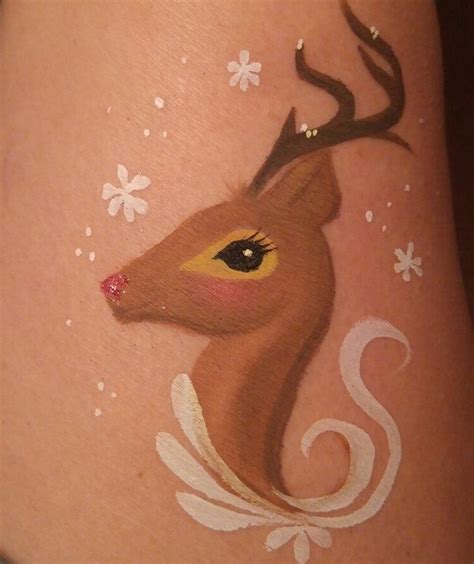 Rudolph The Red Nosed Reindeer Face Paint By Fluttercat Christmas