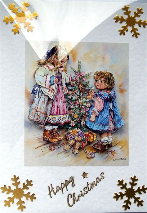 Christmas Card Happy Christmas Handcrafted 3d Decoupage Card Etsy Uk