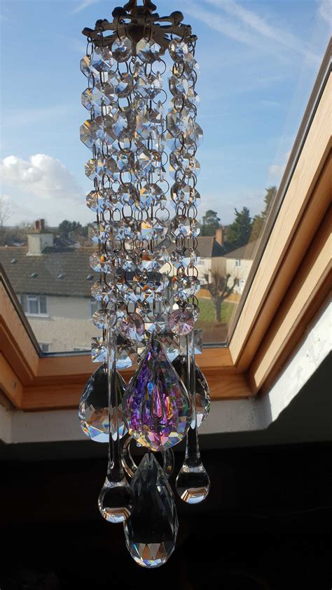 Sun Catcher Hanging Crystal Drop Rainbow Prism Feng Shui Mobile Star