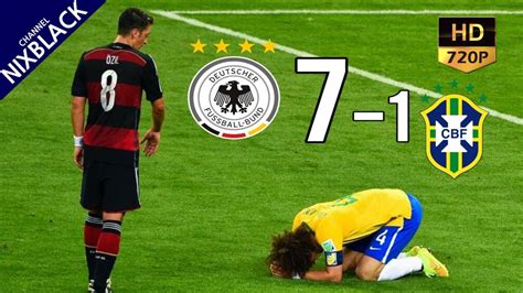 Brazil vs germany 7 1. Germany 7-1 Brazil 2014 World Cup Semi-final All Goals ...