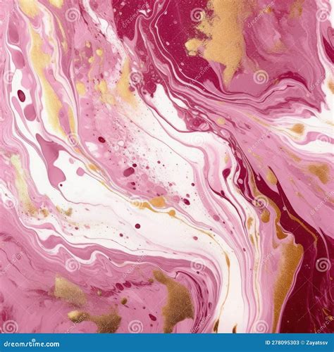 Luxury Pink And Gold Marble Glitter Background Ai Generative Stock