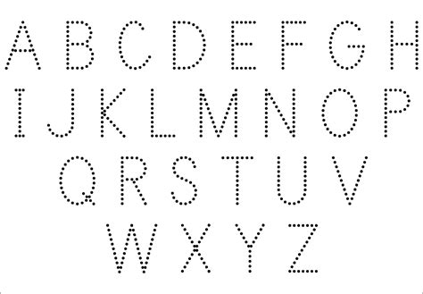 Alfabeto Pontilhado para imprimir em A letra cursiva e bastão Artesanato Passo a Passo