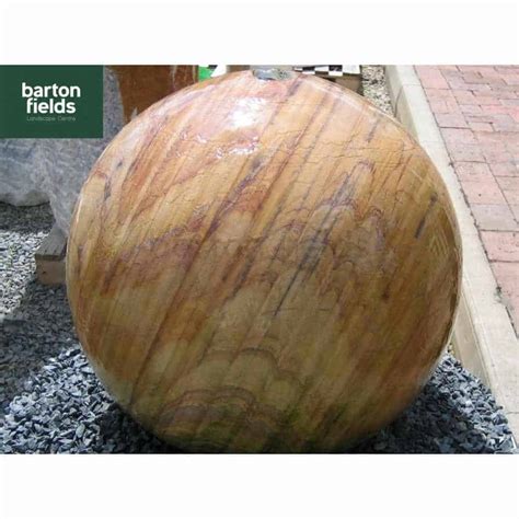 Natural Sandstone Pre Drilled 50cm Dia Sphere In Rainbow Colour Complete Water Feature Kit