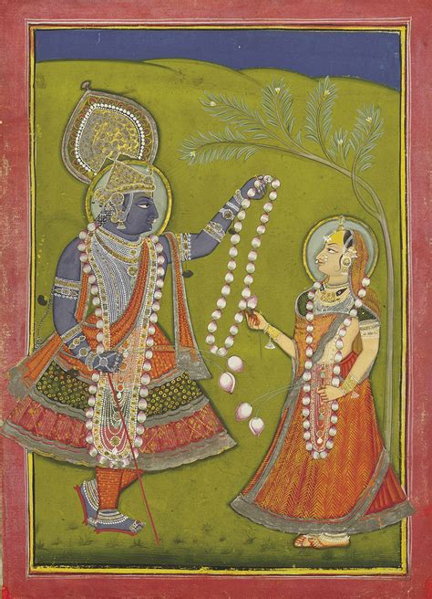 Krishna And Radha Possibly Bharatpur Or Jaipur Rajasthan Early 19th
