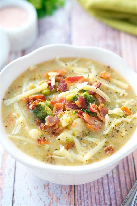 Loaded Broccoli And Potato Soup Delicious Meets Healthy