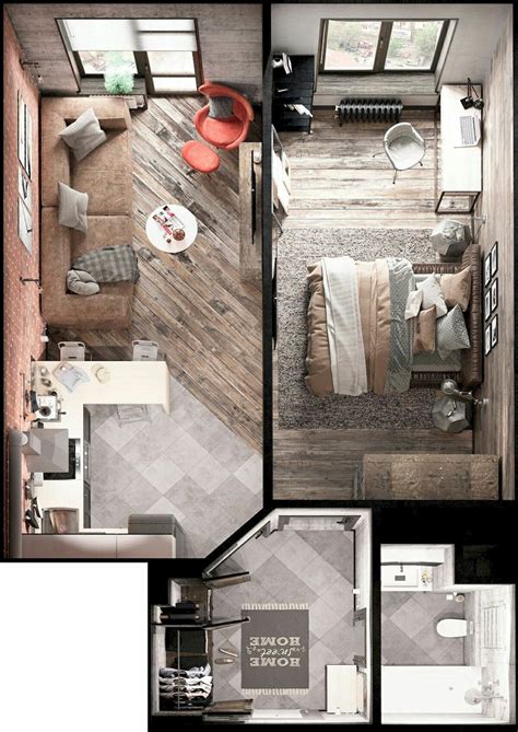 100 Small Studio Apartment Layout Design Ideas Home Design Desain