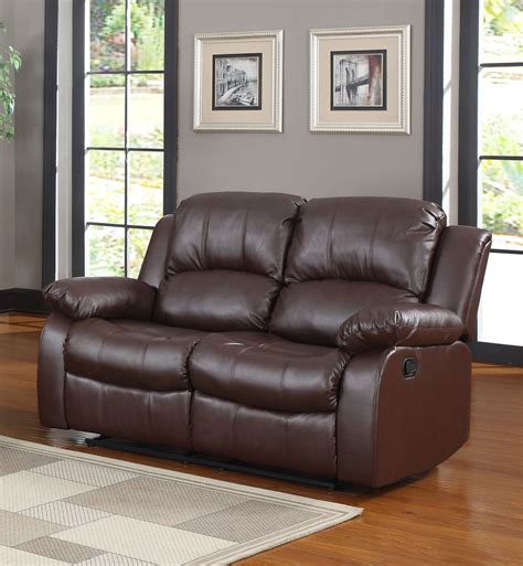 Homelegance 9700brw 2 Double Reclining Loveseat Brown Couch And Loveseat