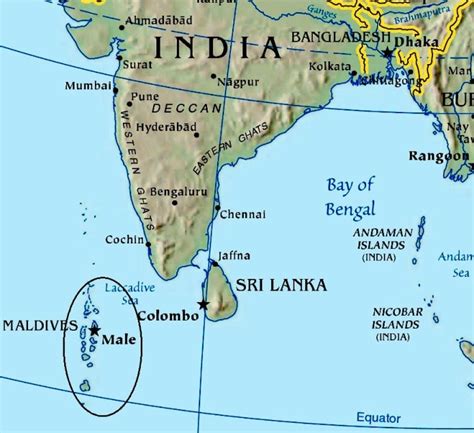 Maldives location in world map. 20 points Editorial of The Hindu - India & Maldives