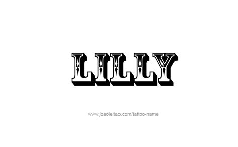 Lilly Name Tattoo Designs