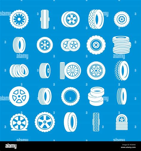 Tire Icons Set Simple Illustration Of 25 Tire Vector Icons For Web