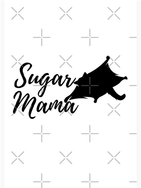 Sugar Mama Cute Sugar Glider Mom Silhouette Poster By Fanjerx