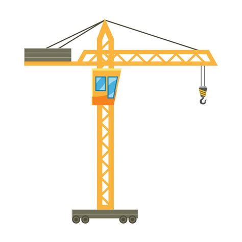 Orange Hoisting Crane Icon Cartoon Style 14428896 Vector Art At Vecteezy