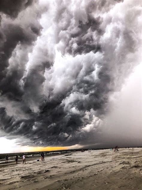 East Beach Thunderstorm Stock Image Image Of Beach 161784557
