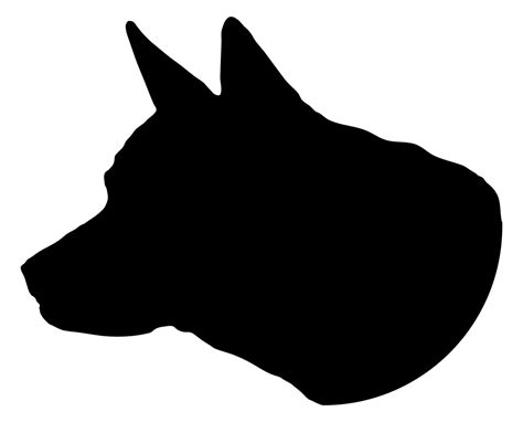 Onlinelabels Clip Art Dog Head Silhouette
