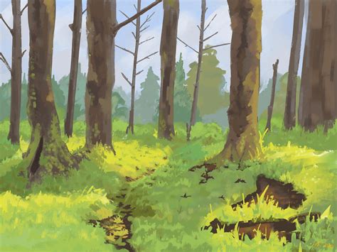 Forest Painting First Finished Procreate Painting Rprocreate
