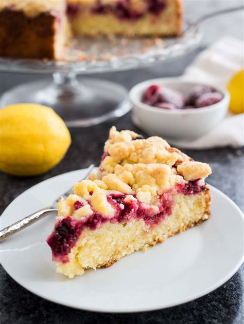 Easy Lemon Raspberry Cake With Crumb Topping Plated Cravings