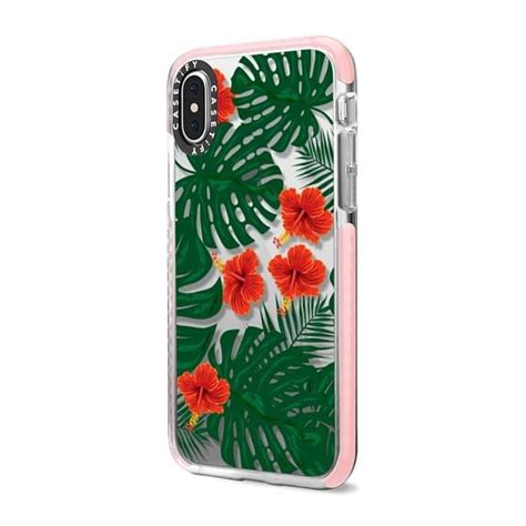 Tropical Hibiscus Flowers Monstera Palm Leaves Casetify Iphone Cases Casetify Iphone New