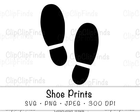 Shoe Print Svg Vector Cut File Jpeg On White Background And Etsy
